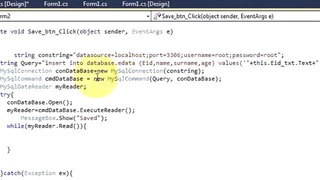 C# Tutorial 6 InsertSave data to database