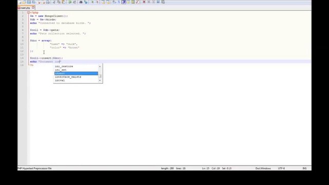 MongoDB Tutorial for Beginners – 21 – MongoDB PHP(2 5) – YouTube