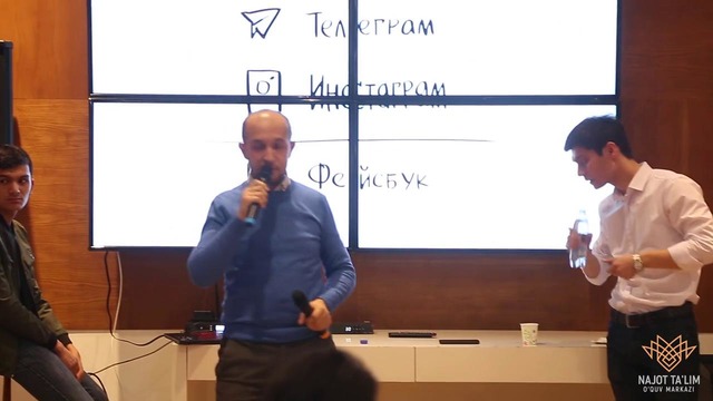 Grafik dizaynga bag’ishlangan mahorat darsi. To’rtinchi spiker Bahrom Kalonov