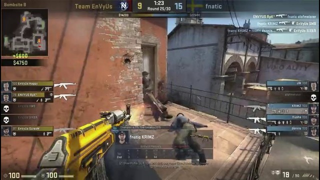 Fnatic krimz fast ace vs envyus inferno [ esl pro league lan ]