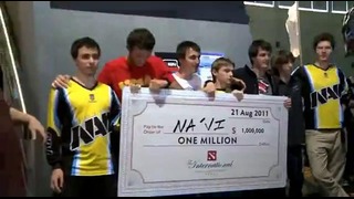 Dota2 награждение Na`Vi the Champions $ 1000000 Prize [The International] gabe newell