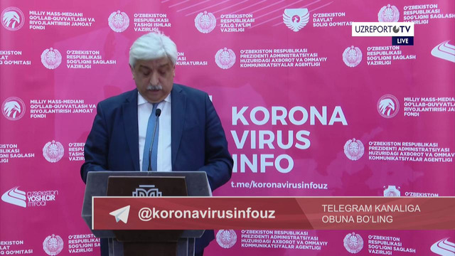 SSV huzuridagi Koronavirusga qarshi kurash shtabi a’zosi Xabibulla Oqilov ishtirokida brifing