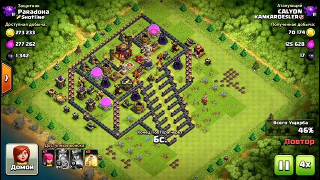 3d троллинг база для тх 10 + повторы! clash of clans
