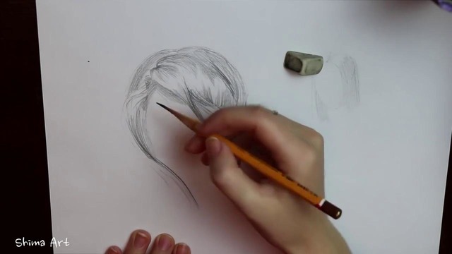 Как Рисовать ВОЛОСЫ Карандашом 1 Часть ⁄ Учимся Рисовать Карандашом
