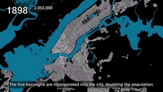 Иллюстрация развития Нью-Йорка