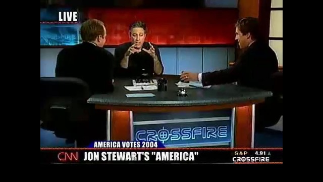 CNN Crossfire 10/15/04 with Jon Stewart