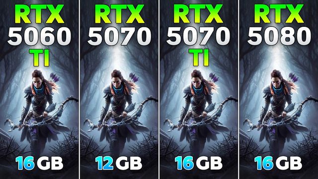 RTX 5060 Ti vs RTX 5070 vs RTX 5070 Ti vs RTX 5080 – Test in 11 Games