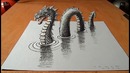 3D иллюстрация Loch Ness Monster