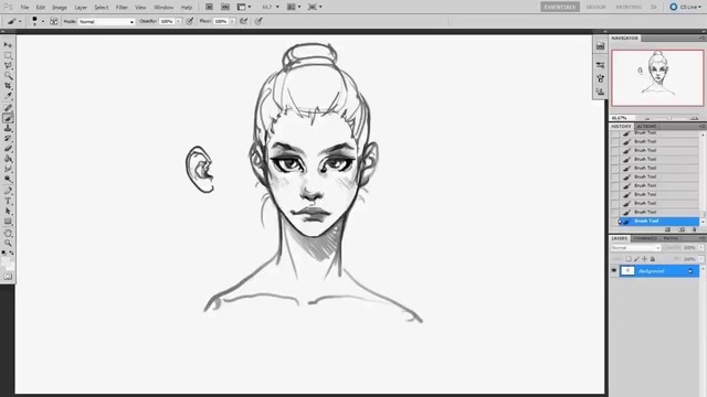 Рисование персонажей (урок #1) Как рисовать женский портрет