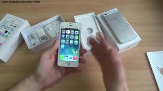 Китайский iPhone 5S GOLD&WHITE Видео обзор