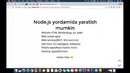 Node.jsda dastur tuzish – Texnoman Vebinar #1