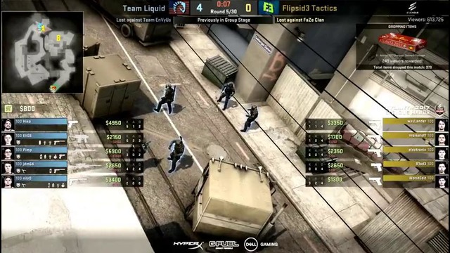 ELEAGUE Major 2017: FlipSid3 vs Liquid (overpass) CS:GO