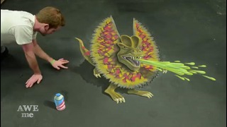 Jurassic Park 3D Stop Motion Chalk Art