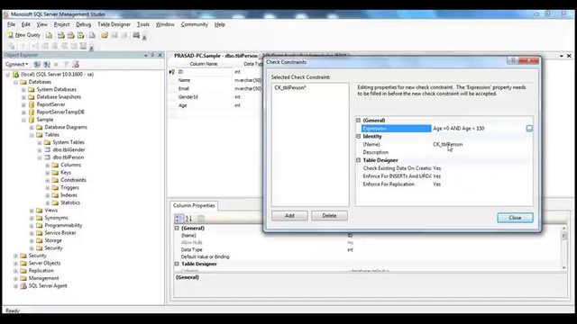 Adding a check constraint – Part 6