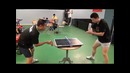 Liu Guoliang vs. Ma Long in mini table tennis
