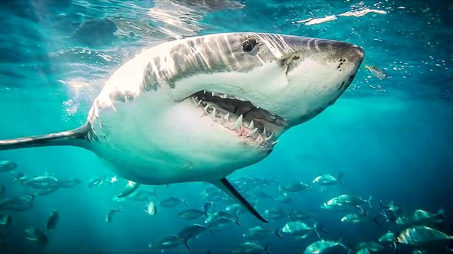 Что за существо может укусить белую акулу длинной 4 метра