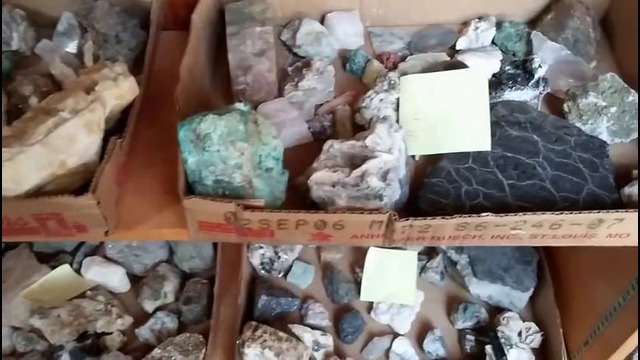 Массивная 40-летняя коллекция минералов, скал, кристаллов, геодезов и т. Д