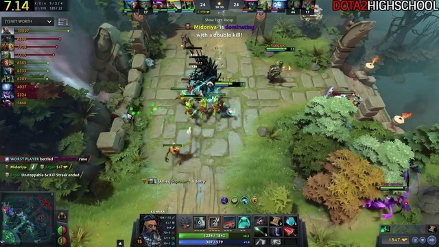 Miracle- [Kunkka] WHAT a Game! 200% Cleave DMG! 7.14 Dota 2