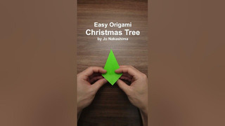 Easy Origami Christmas Tree (Jo Nakashima) #shorts