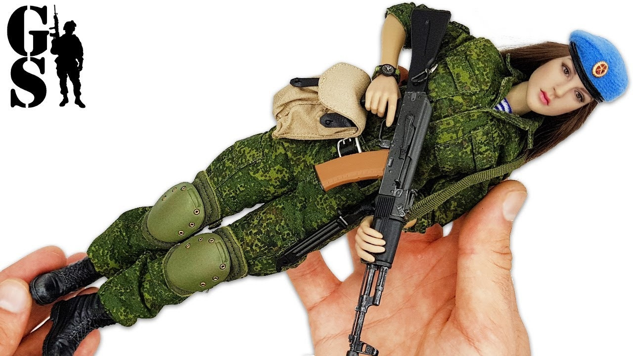 Обзор фигурки. Русский Airborne VDV 1/6 женский солдат. GSOLDIERS Action Figures - коллекционные фигурки. Фигурки девушек военных. Фигурки девушки Солдатки.