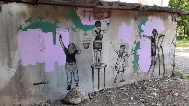 Street art в Ташкенте «Дети – цветы жизни» by inkUZart