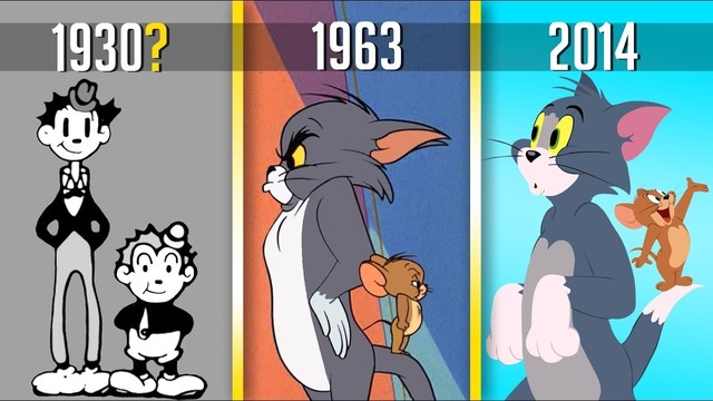 Как менялись Том и Джерри за годы – Эволюция мультфильмов