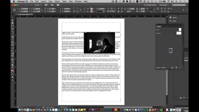 Adobe InDesign. Setting Runaround for Graphics Boxes