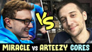 MIRACLE mid vs ARTEEZY carry — Templar Assassin vs Anti-Mage