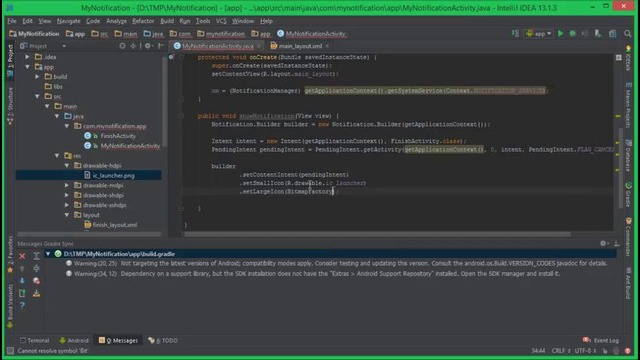 20.Android- Урок 20. Как создать PUSH уведомление (Notification)