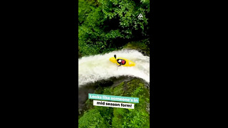 Kayaker Paddles Down Waterfall | People Are Awesome #shorts