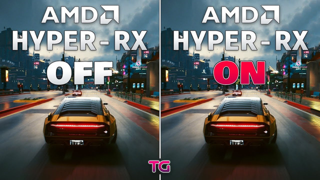 AMD HYPR-RX: ON vs OFF in Cyberpunk 2077 on RX 7800 XT