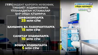Shavkat Mirziyoyev pandemiya bilan kurashayotgan shifokorlarga minnatdorlik bildirdi