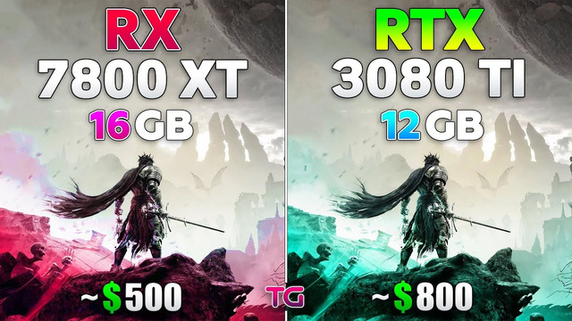 RTX 3080 Ti vs RX 7800 XT – Test in 8 Games
