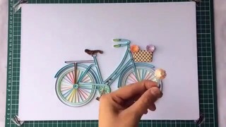 Велосипед из бумага