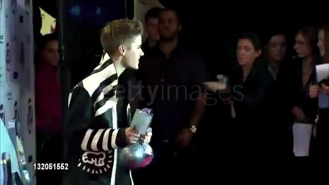 Justin Bieber Posing at European MTV Awards