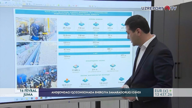 Andijondagi qozonxonada energiya samaradorligi oshdi