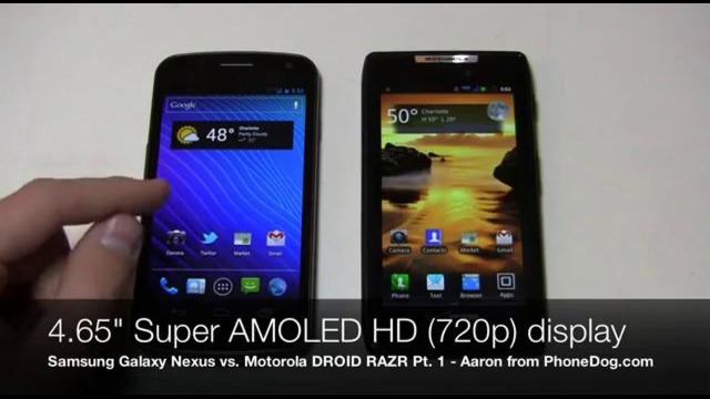 Galaxy Nexus vs Droid Razr (part 1, phonedog)