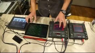 DJ iMo messing up with 2 iPads and 2 Kaosspads