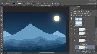 Как создать 2D пейзаж в Фотошопе