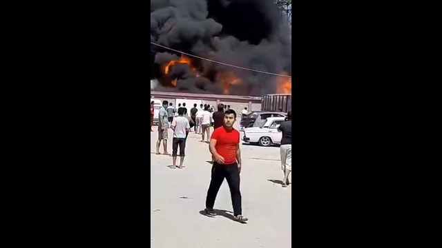 Пожар на Куйлюкском рынке