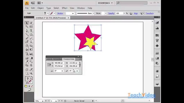 21. Illustrator трансформация объектов (изображений) инструментом – www.PCinfo.Uz