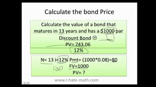 How to calculate the bond price and yield to maturity