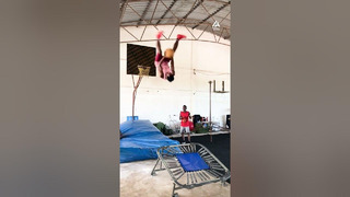 Acrobatic Team Performs Front Flips Before Slam Dunking Basketball | People Are Awesome #shorts