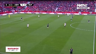(HD) Севилья – Славия | Лига Европы УЕФА 2018/19 | 1/8 финала | Первый матч