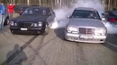 E500 W124 vs. E55 W210 Burnout Challenge