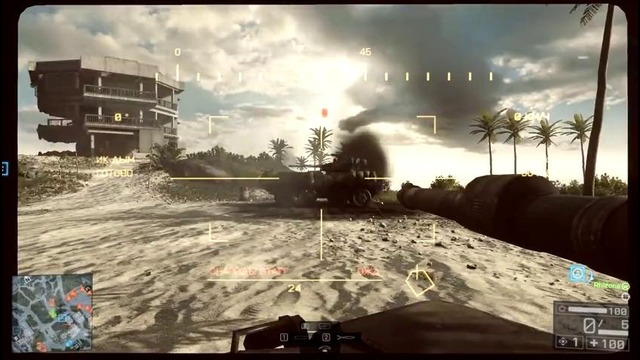 Battlefield 4 – комбо выстрел на танке