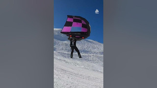 Man Kite Surfs on Snow | People Are Awesome