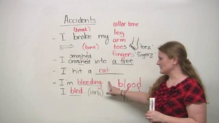 Speaking English – Talking about Accidents