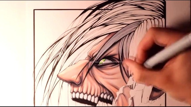 Let’s draw eren jaeger (titan form) from attack on titan – fan art friday – youtube