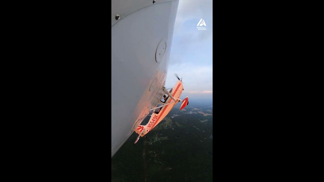 Aerobatic Pilot Flips Twice in Air While Flying | People Are Awesome #shorts